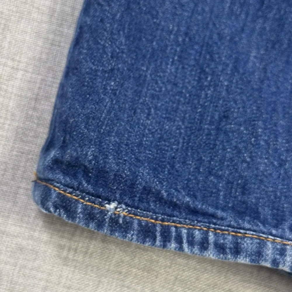 True Religion Vintage Straight Leg Jeans Mens 31x30 Blue Made USA Flap MQ2859Y9